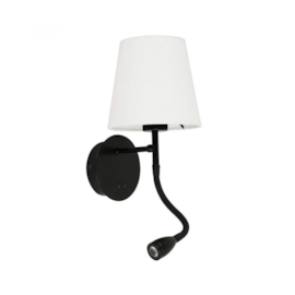 ARANDELA COSY 16X17X30CM 1XE27 + LED 2W 3000K METAL PRETO | STUDIOLUCE WHITE QAR1337PT ARANDELA COSY 16X17X30CM 1XE27 + LED 2W 3000K METAL PRETO | STUDIOLUCE WHITE QAR1337PT