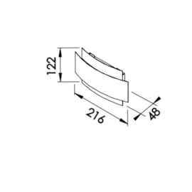ARANDELA COURBE LED 216X122MM 6W 2700K 127V | NEWLINE - 335LED1