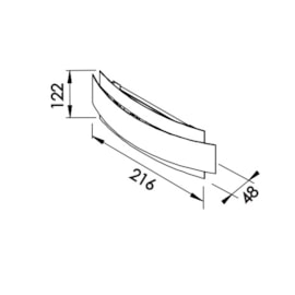 ARANDELA COURBE LED 363X122MM 12W 2700K 127V | NEWLINE - 336LED1