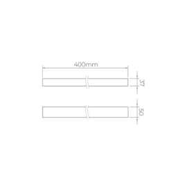ARANDELA DE LUZ GERAL ICE LONG  40CM 4000K | STELLA STL23774/40 ARANDELA DE LUZ GERAL ICE LONG  40CM 4000K | STELLA STL23774/40