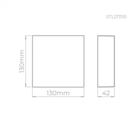 ARANDELA DE LUZ GERAL ICE QUADRADA 4000K PRETO | STELLA STL21700BR/40 ARANDELA DE LUZ GERAL ICE QUADRADA 4000K PRETO | STELLA STL21700BR/40