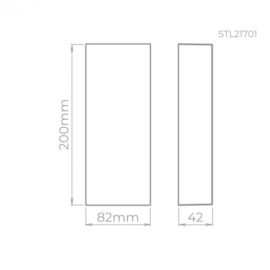 ARANDELA DE LUZ GERAL ICE RETANGULAR 3000K | STELLA STL21701BR/30 ARANDELA DE LUZ GERAL ICE RETANGULAR 3000K | STELLA STL21701BR/30