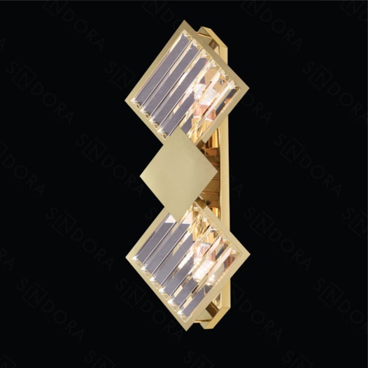 ARANDELA DE PAREDE 50X24CM CRISTAL E METAL DOURADO E TRANSPARENTE | SINDORA ILUMINAÇÃO DCB03953 ARANDELA DE PAREDE 50X24CM CRISTAL E METAL DOURADO E TRANSPARENTE | SINDORA ILUMINAÇÃO DCB03953