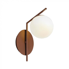 ARANDELA DE PAREDE DELTA 28X14X20CM ALUMÍNIO E VIDRO ÂMBAR | SPOTLINE 790/1-AMB ARANDELA DE PAREDE DELTA 28X14X20CM ALUMÍNIO E VIDRO ÂMBAR | SPOTLINE 790/1-AMB