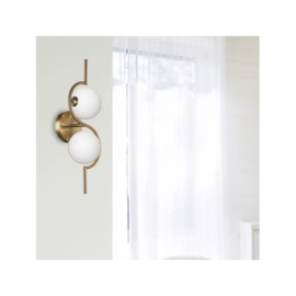 ARANDELA DE PAREDE DEUCE 2XG9 17X22X50CM METAL E VIDRO BRONZE E FOSCO | STUDIOLUCE WHITE AR1346BR ARANDELA DE PAREDE DEUCE 2XG9 17X22X50CM METAL E VIDRO BRONZE E FOSCO | STUDIOLUCE WHITE AR1346BR