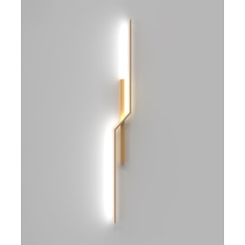 ARANDELA DE PAREDE HOME ZETA 3000K 26W 120X10CM ALUMÍNIO DOURADO | OPUS LED OPS 86657