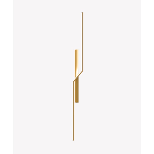 ARANDELA DE PAREDE HOME ZETA 3000K 26W 120X10CM ALUMÍNIO DOURADO | OPUS LED OPS 86657