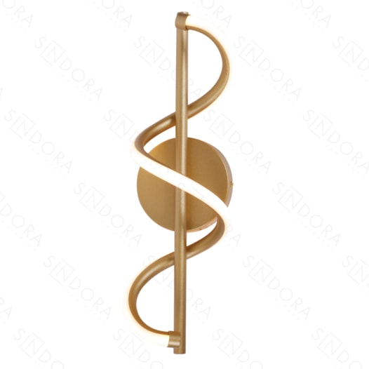 ARANDELA DE PAREDE LED 3000K 13W BIVOLT Ø12X40CM METAL DOURADO | SINDORA ILUMINAÇÃO DCB03104 ARANDELA DE PAREDE LED 3000K 13W BIVOLT Ø12X40CM METAL DOURADO | SINDORA ILUMINAÇÃO DCB03104