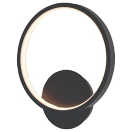 ARANDELA DE PAREDE LED 3000K 14W BIVOLT Ø25CM METAL E SILICONE PRETO | SINDORA ILUMINAÇÃO DCB03052 ARANDELA DE PAREDE LED 3000K 14W BIVOLT Ø25CM METAL E SILICONE PRETO | SINDORA ILUMINAÇÃO DCB03052