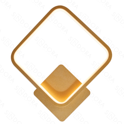 ARANDELA DE PAREDE LED 3000K 17W BIVOLT 32X28X5CM METAL DOURADO | SINDORA ILUMINAÇÃO DCB03089 ARANDELA DE PAREDE LED 3000K 17W BIVOLT 32X28X5CM METAL DOURADO | SINDORA ILUMINAÇÃO DCB03089