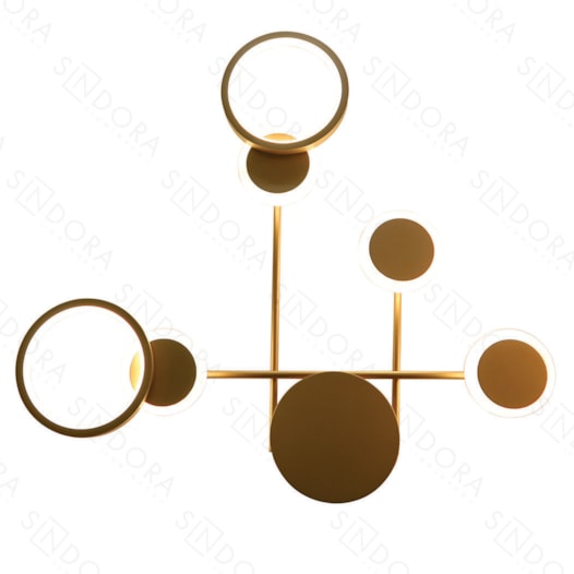 ARANDELA DE PAREDE LED 3000K 37W BIVOLT 57X62X8CM METAL DOURADO | SINDORA ILUMINAÇÃO DCB015093 ARANDELA DE PAREDE LED 3000K 37W BIVOLT 57X62X8CM METAL DOURADO | SINDORA ILUMINAÇÃO DCB015093
