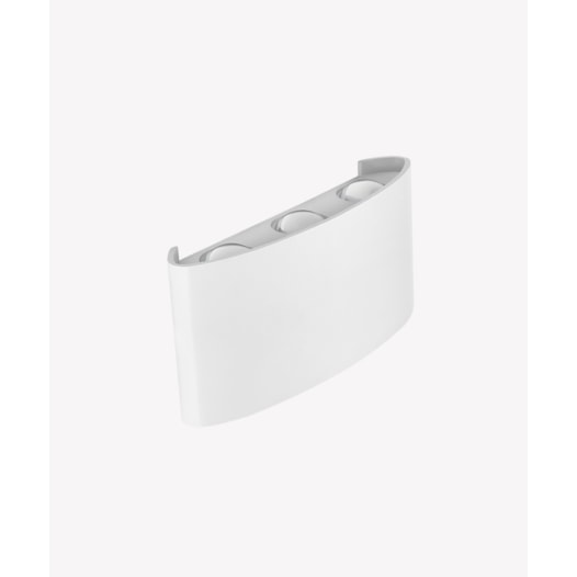 ARANDELA DE PAREDE LED CLESSIDRA FACHO DUPLO EXTERNO 3000K 6W BIVOLT 7,5X15X4,5CM ALUMÍNIO BRANCO | OPUS LED OPS 81386 ARANDELA DE PAREDE LED CLESSIDRA FACHO DUPLO EXTERNO 3000K 6W BIVOLT 7,5X15X4,5CM ALUMÍNIO BRANCO | OPUS LED OPS 81386