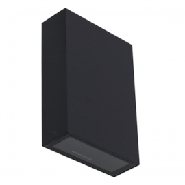 ARANDELA DE PAREDE LED CUBE EXTERNO 3000K 4W BIVOLT 12,3X8,3X3CM POLICARBONATO PRETO | GAYA 9683