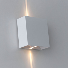 ARANDELA DE PAREDE LED DRON QUADRADO FACHO DUPLO AJUSTÁVEL 3000K 4W BIVOLT BRANCO | NORDECOR 2010