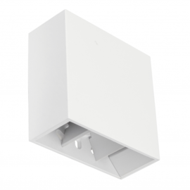 ARANDELA DE PAREDE LED FACHO DUPLO AJUSTÁVEL EXTERNO 3000K 4W BIVOLT 12X12X5,2CM BRANCO | GAYA 9680 ARANDELA DE PAREDE LED FACHO DUPLO AJUSTÁVEL EXTERNO 3000K 4W BIVOLT 12X12X5,2CM BRANCO | GAYA 9680
