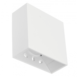 ARANDELA DE PAREDE LED FACHO DUPLO AJUSTÁVEL EXTERNO 3000K 4W BIVOLT 12X12X5,2CM BRANCO | GAYA 9680 ARANDELA DE PAREDE LED FACHO DUPLO AJUSTÁVEL EXTERNO 3000K 4W BIVOLT 12X12X5,2CM BRANCO | GAYA 9680