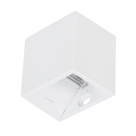 ARANDELA DE PAREDE LED FOCUS MINI FACHO DUPLO EXTERNO 3000K 2W BIVOLT 4X5,1X5,1CM BRANCO | GAYA 3154