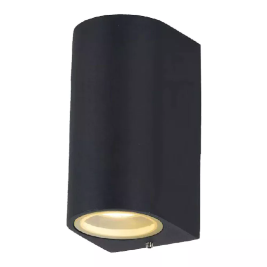 ARANDELA DE PAREDE LED FORT FACHO DUPLO ABERTO EXTERNO 3000K 6W BIVOLT 15X8CM ALUMÍNIO PRETO | SL ILUMINAÇÃO 2084-379