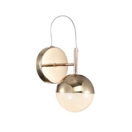ARANDELA DE PAREDE LED GLOBE 3000K 6W BIVOLT Ø18X27,5CM CRISTAL E METAL TRANSPARENTE E FRENCH GOLD | SKYLIGHT SKY-4015AR ARANDELA DE PAREDE LED GLOBE 3000K 6W BIVOLT Ø18X27,5CM CRISTAL E METAL TRANSPARENTE E FRENCH GOLD | SKYLIGHT SKY-4015AR