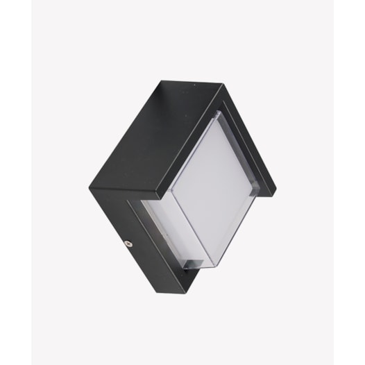 ARANDELA DE PAREDE LED IGLU QUADRADA 3000K 12W BIVOLT 16X16X10CM ALUMÍNIO E ACRÍLICO PRETO | OPUS LED OPS 33990 ARANDELA DE PAREDE LED IGLU QUADRADA 3000K 12W BIVOLT 16X16X10CM ALUMÍNIO E ACRÍLICO PRETO | OPUS LED OPS 33990