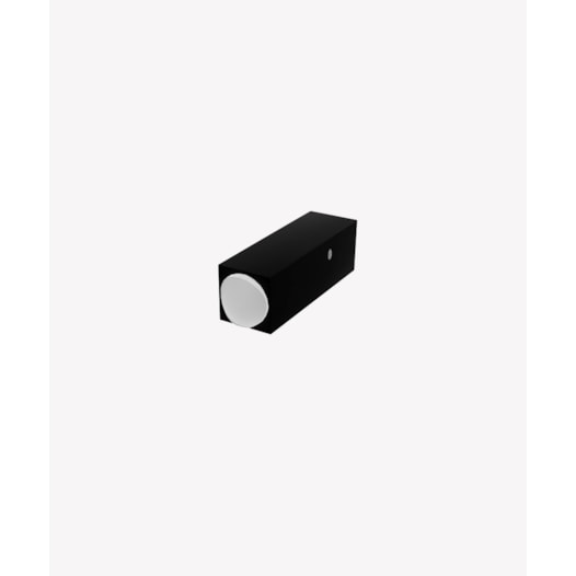 ARANDELA DE PAREDE LED MINIMA RETANGULAR EXTERNO 3000K 3W BIVOLT 7,5X2,5CM ALUMÍNIO PRETO | OPUS LED OPS 86480