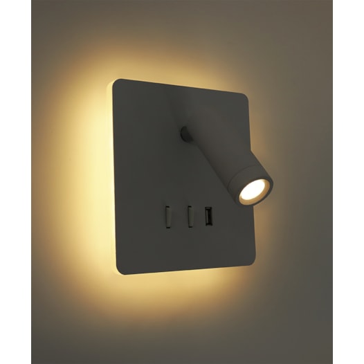 ARANDELA DE PAREDE LED MOBBY 3000K 8W BIVOLT 14,5X13X8CM ALUMÍNIO PRETO | OPUS LED HM 38810