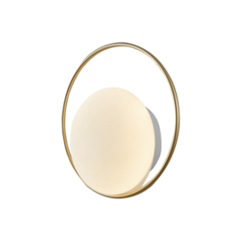 ARANDELA DE PAREDE LED NIZA REDONDO 3000K 6W BIVOLT DOURADO FOSCO | NORDECOR 2721