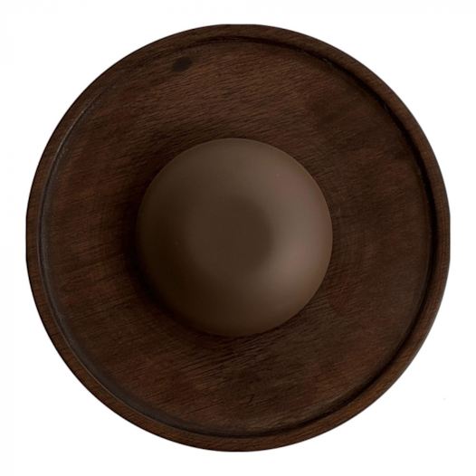 ARANDELA DE PAREDE LED PETRA REDONDO 3000K 1,5W Ø26X9CM TAUARI CASTANHO | BELLA ITALIA AR19102 ARANDELA DE PAREDE LED PETRA REDONDO 3000K 1,5W Ø26X9CM TAUARI CASTANHO | BELLA ITALIA AR19102