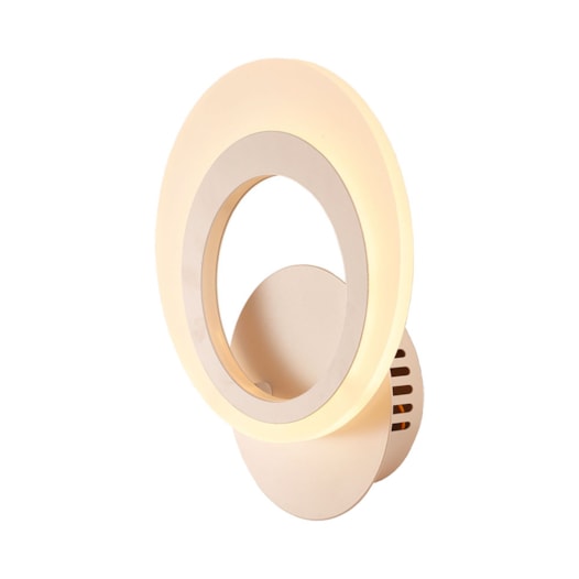 ARANDELA DE PAREDE LED PHANTON REDONDO 3000K 5W BIVOLT 25X21X6CM METAL E ACRÍLICO BRANCO | USINA IMPORTS UI20380/25BT ARANDELA DE PAREDE LED PHANTON REDONDO 3000K 5W BIVOLT 25X21X6CM METAL E ACRÍLICO BRANCO | USINA IMPORTS UI20380/25BT