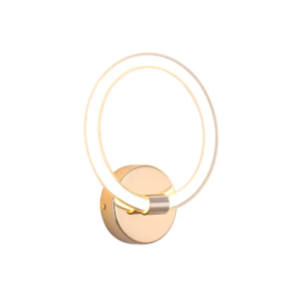 ARANDELA DE PAREDE LED PURO 3000K 9W BIVOLT 20X23X5,5CM METAL E ACRÍLICO DOURADO | BELLA ILUMINAÇÃO KA007 ARANDELA DE PAREDE LED PURO 3000K 9W BIVOLT 20X23X5,5CM METAL E ACRÍLICO DOURADO | BELLA ILUMINAÇÃO KA007