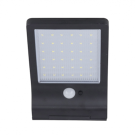 ARANDELA DE PAREDE LED SINAI PARA ENERGIA SOLAR COM SENSOR EXTERNO 3000K 7W PRETO | GAYA 9655 ARANDELA DE PAREDE LED SINAI PARA ENERGIA SOLAR COM SENSOR EXTERNO 3000K 7W PRETO | GAYA 9655