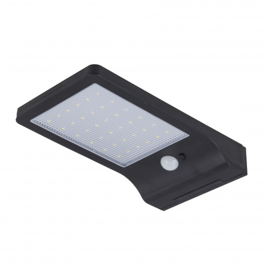 ARANDELA DE PAREDE LED SINAI PARA ENERGIA SOLAR COM SENSOR EXTERNO 3000K 7W PRETO | GAYA 9655 ARANDELA DE PAREDE LED SINAI PARA ENERGIA SOLAR COM SENSOR EXTERNO 3000K 7W PRETO | GAYA 9655