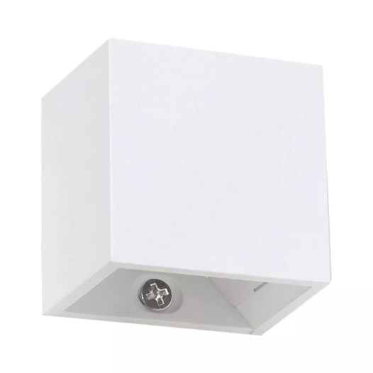 ARANDELA DE PAREDE LED TETRI QUADRADO FACHO DUPLO AJUSTÁVEL EXTERNO 3000K 4W 5X5X4CM BRANCO | SL ILUMINAÇÃO 2041-256