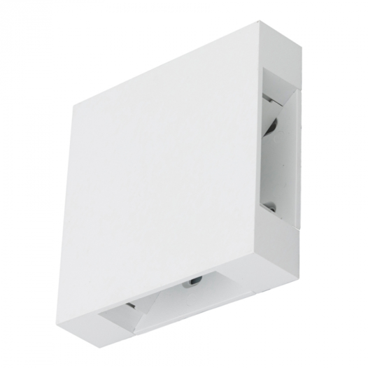 ARANDELA DE PAREDE LED TREVO FACHO QUADRUPLO 3000K 4W BIVOLT 12X12X3CM BRANCO | GAYA 3193