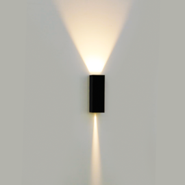 ARANDELA DE PAREDE LED TYNN RETANGULAR FACHO DUPLO AJUSTÁVEL 3000K 5W BIVOLT PRETO | NORDECOR 2293