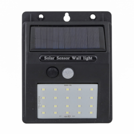 ARANDELA DE PAREDE LED ZYON PARA ENERGIA SOLAR COM SENSOR EXTERNO 3000K 4W PRETO | GAYA 9651