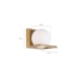 ARANDELA DE PAREDE MYSTIC 20X24X20CM METAL E VIDRO DOURADO E BRANCO FOSCO | SKYLIGHT SKY-3000AR