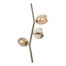 ARANDELA DE PAREDE OLIVE 51X30X18CM METAL E VIDRO DOURADO E ÂMBAR | USINA IMPORTS UI20268/51DRAB ARANDELA DE PAREDE OLIVE 51X30X18CM METAL E VIDRO DOURADO E ÂMBAR | USINA IMPORTS UI20268/51DRAB