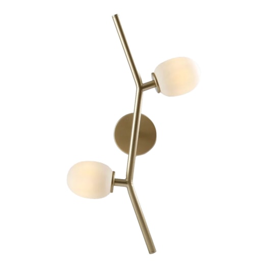 ARANDELA DE PAREDE OLIVE 51X30X18CM METAL E VIDRO DOURADO E BRANCO FOSCO | USINA IMPORTS UI20268/51DRFC ARANDELA DE PAREDE OLIVE 51X30X18CM METAL E VIDRO DOURADO E BRANCO FOSCO | USINA IMPORTS UI20268/51DRFC