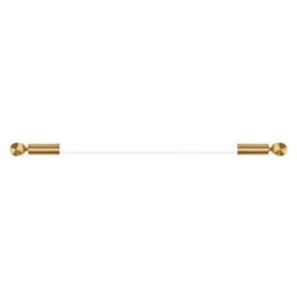 ARANDELA DE PAREDE SABRE TUBULAR T8 60CM OU 120CM 3,8X3,8CM METAL DOURADO | TKS 1617DR