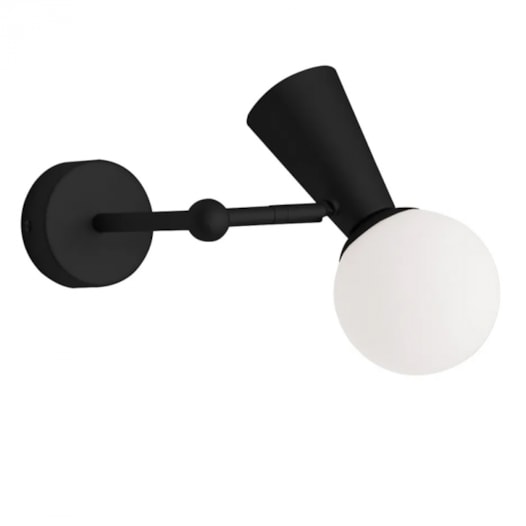 ARANDELA DE PAREDE SEARS PAR16 PRETO E FOSCO | STUDIOLUCE AR1628PT ARANDELA DE PAREDE SEARS PAR16 PRETO E FOSCO | STUDIOLUCE AR1628PT