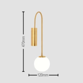 ARANDELA DIVA METAL/VIDRO Ø120MM 1L | TKS 1623 ARANDELA DIVA METAL/VIDRO Ø120MM 1L | TKS 1623