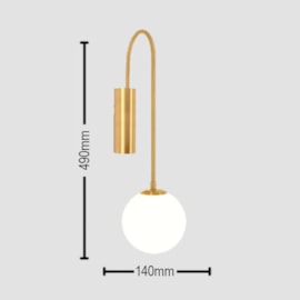 ARANDELA DIVA METAL/VIDRO Ø140MM 1L | TKS 1624 ARANDELA DIVA METAL/VIDRO Ø140MM 1L | TKS 1624