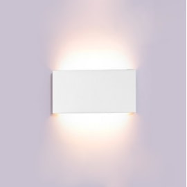 ARANDELA DOUBLE LARGE FACHO DUPLO EXTERNO 3000K 8W BIVOLT 10X20X3,1CM POLICARBONATO BRANCO | OPUS LED OPS 36700