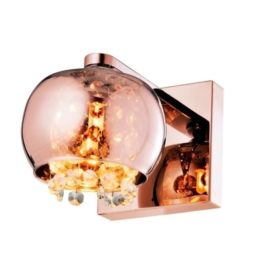 ARANDELA DUBLIN 13X19X16CM 1XG9 METAL COBRE, VIDRO COBRE E CRISTAL | STUDIOLUCE WHITE QAR1281-CO ARANDELA DUBLIN 13X19X16CM 1XG9 METAL COBRE, VIDRO COBRE E CRISTAL | STUDIOLUCE WHITE QAR1281-CO