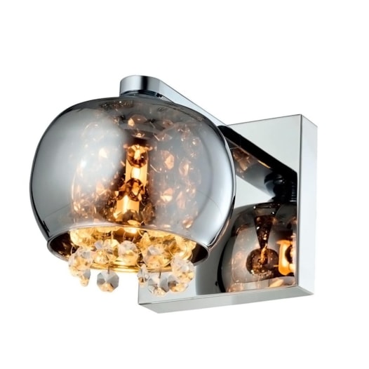 ARANDELA DUBLIN 13X19X16CM 1XG9 METAL CROMADO, VIDRO CROMADO E CRISTAL | STUDIOLUCE WHITE QAR1281-CR ARANDELA DUBLIN 13X19X16CM 1XG9 METAL CROMADO, VIDRO CROMADO E CRISTAL | STUDIOLUCE WHITE QAR1281-CR