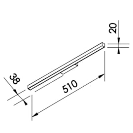 ARANDELA FIT15 LED 8,8W 220V 3000K 510X38X20MM | NEWLINE AR15010LED2 ARANDELA FIT15 LED 8,8W 220V 3000K 510X38X20MM | NEWLINE AR15010LED2