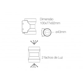 ARANDELA FLOATING SPOT ASSINADO POR WALDIR JUNIOR | ROMALUX 90016 ARANDELA FLOATING SPOT ASSINADO POR WALDIR JUNIOR | ROMALUX 90016