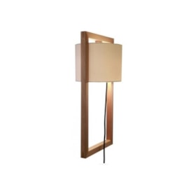 ARANDELA GEO 51X20X25CM LINHO E MADEIRA OFF WHITE E JEQUITIBÁ | NOVA HOME 4056 ARANDELA GEO 51X20X25CM LINHO E MADEIRA OFF WHITE E JEQUITIBÁ | NOVA HOME 4056