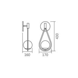 ARANDELA GOTA 43X17X16CM ALUMÍNIO E VIDRO | SPOTLINE 820/1 ARANDELA GOTA 43X17X16CM ALUMÍNIO E VIDRO | SPOTLINE 820/1